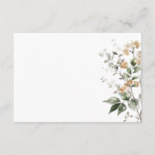 デリケート素朴タン秋ワイルドフラワー詳細 エンクロージャーカード (裏面)