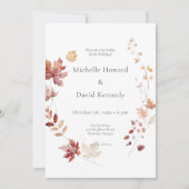 デリケート素朴ブルゴーニュ&ラスト紅葉 招待状 (正面)