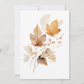 デリケート素朴ブルゴーニュ&ラスト紅葉 招待状 (裏面)