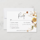 デリケート素朴秋フローラ結婚リースズディナー 出欠カード (正面)