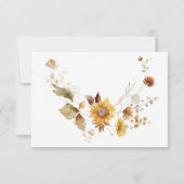 デリケート素朴秋フローラ結婚リースズディナー 出欠カード (裏面)