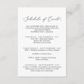 デリケート結婚なブラックの週末のイベント エンクロージャーカード (正面)