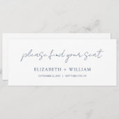 デリケート結婚な台座席見出しカード 招待状 (正面/裏面)