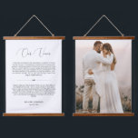 デリケート結婚な脚本の命日の写真 吊り下げ型タペストリー<br><div class="desc">そしてモダンエレガントデザインはデリケートScriptの結婚Vows Anniversary Photoのタペストリーを印刷しぶら下がったて、あなたのテキストと一緒にカスタマイズすることができます。このクリックテンプレートを修正するにはカスタマイズ、「IT」ボタンをクリックし、デザインツールを使用して下さい。このデザインに一致する他の製品については、グラフィックアートデザインストアをご覧ください。</div>