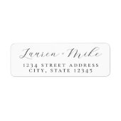 デリケート結婚な脚本の差出人住所ラベル ラベル (正面)