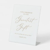 デリケート結婚な金ゴールドの存在はギフ素晴らしト 台座サイン (正面)