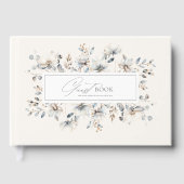 デリケート結婚ワイルドフラワーアイボリーホワイトID1102 ゲストブック (正面)