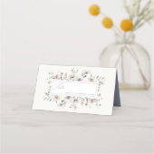 デリケート結婚ワイルドフラワーフローラリースID1102 プレイスカード (正面)