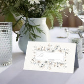 デリケート結婚ワイルドフラワーフローラリースID1102 プレイスカード