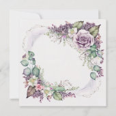 デリケート絵を描フローラブライダルシャワー招待 招待状 (裏面)