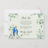 デリケート緑のヴァージンメアリーカトリック葬儀 サンキューカード (正面)