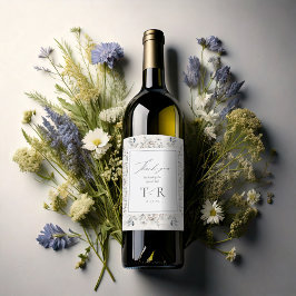 デリケート縁どなWildflowerのID1102 ワインラベル