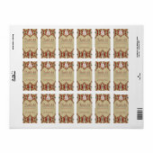 デリケート自然なフラクタル住所 シール (フルシート)