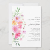 デリケート花びらの確認 招待状 (正面)