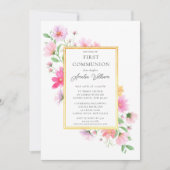 デリケート花びらファーストコミューン 招待状 (正面)