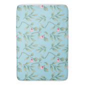 デリケート花模様紡績糖フローラバスマット バスマット (正面縦)