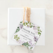デリケート薄紫パープルフローラ結婚ズ・サンキュー フェイバータグ (インサイチュ)