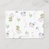 デリケート薄紫フローラ結婚グリーン詳細 エンクロージャーカード (裏面)
