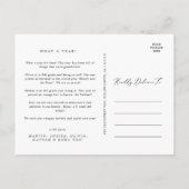 デリケート賛美な3写真ファミリニュースレター シーズンポストカード (裏面)