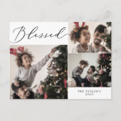 デリケート賛美な3写真ファミリニュースレター シーズンポストカード (正面)