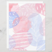 デリケート赤面とブルー抽象芸術スクラップブック紙 (正面/裏面)