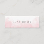 デリケート赤面ピンクウォーターエレガントカラーパステル スキニー名刺 (正面)