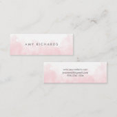 デリケート赤面ピンクウォーターエレガントカラーパステル スキニー名刺 (正面/裏面)