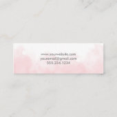 デリケート赤面ピンクウォーターエレガントカラーパステル スキニー名刺 (裏面)