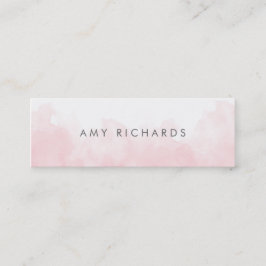 デリケート赤面ピンクウォーターエレガントカラーパステル スキニー名刺