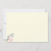 デリケート赤面ピンクローズサンキューカード サンキューカード (裏面)