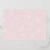 デリケート赤面フローラありがとうフォイルノートカード 箔シーズンカード (裏面)