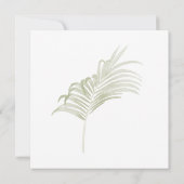 デリケート赤面フローラグリーンリーブライダルシャワーインビ サンキューカード (裏面)