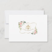 デリケート赤面フローラ金ゴールドクロスガール確認 サンキューカード (裏面)