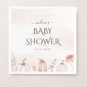 デリケート赤面暖かいトーン秋パンプキンベビーシャワー スタンダードカクテルナプキン