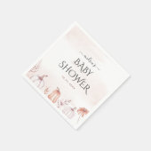 デリケート赤面暖かいトーン秋パンプキンベビーシャワー スタンダードカクテルナプキン (角)