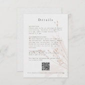 デリケート赤面水彩フローラ結婚の詳細 エンクロージャーカード (正面/裏面)