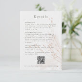 デリケート赤面水彩フローラ結婚の詳細 エンクロージャーカード (スタンド正面)