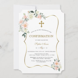 デリケート赤面白い花金ゴールド確認 招待状