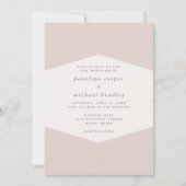 デリケート赤面結婚ピンク 招待状 (正面)