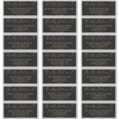 デリケート金ゴールドとブラックゲスト住所 シール (正面)