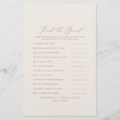 デリケート金ゴールドクリーム結婚ゲストのゲーム チラシ (正面)