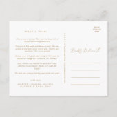 デリケート金ゴールドハッピーホリデー3フォトニュースレター シーズンポストカード (裏面)