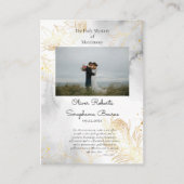 デリケート金ゴールドバラ結婚オーソドックス祈りの言葉カード プレイスカード (正面)