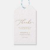 デリケート金ゴールド書道お願い ギフトタグ (正面)