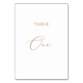 デリケート金ゴールド書道テーブル1テーブル番号 テーブルナンバー (裏面)