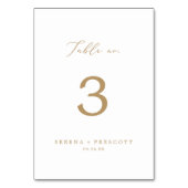 デリケート金ゴールド書道台番号表番号 テーブルナンバー (正面)