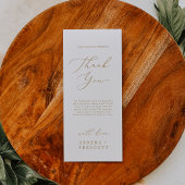 デリケート金ゴールド茶の長さありがとう披露宴カード メニュー