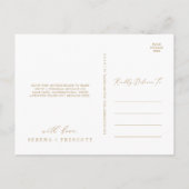 デリケート金ゴールド3 Photo Collageありがとう ポストカード (裏面)