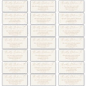 デリケート金ゴールド&クリームゲスト住所 シール (正面)