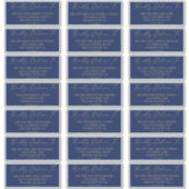 デリケート金ゴールド&ネイビーゲスト住所 シール (正面)